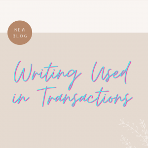 Writing Used in Transactions