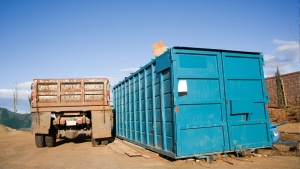 How wide is a Front load Dumpster?