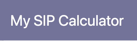 calculator Sip